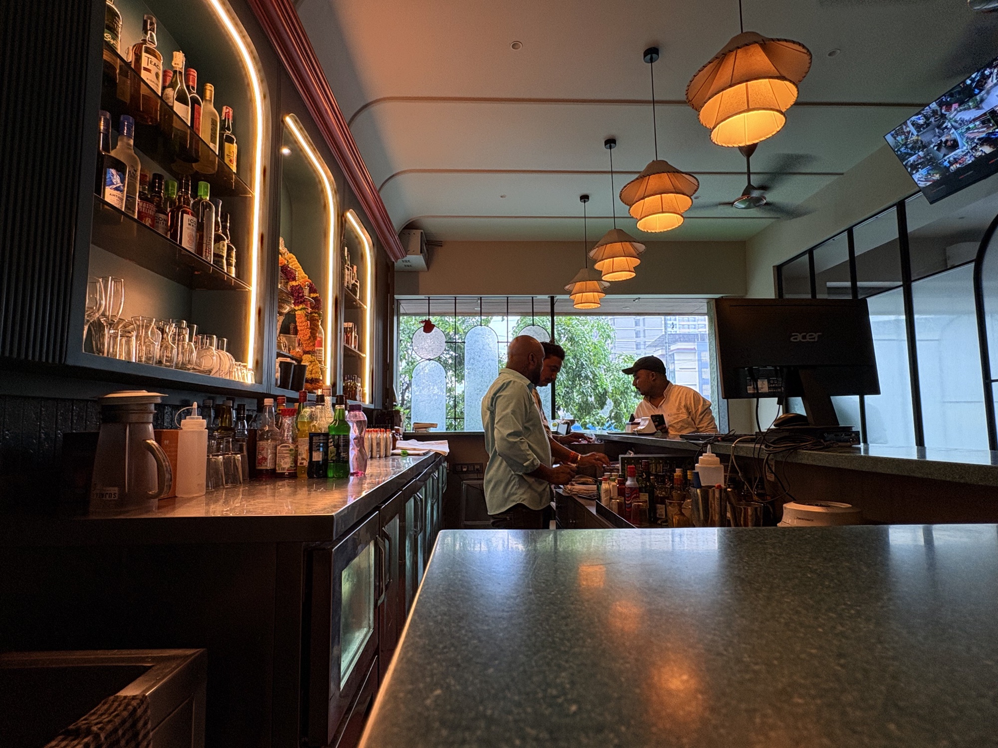 Kingsland main bar counter